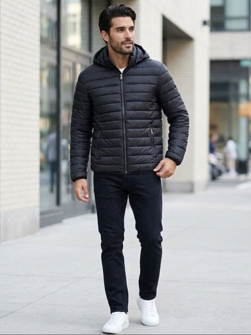 NWT RUXEN MEN REMOVABLE HOODED JACKET SIZE M.